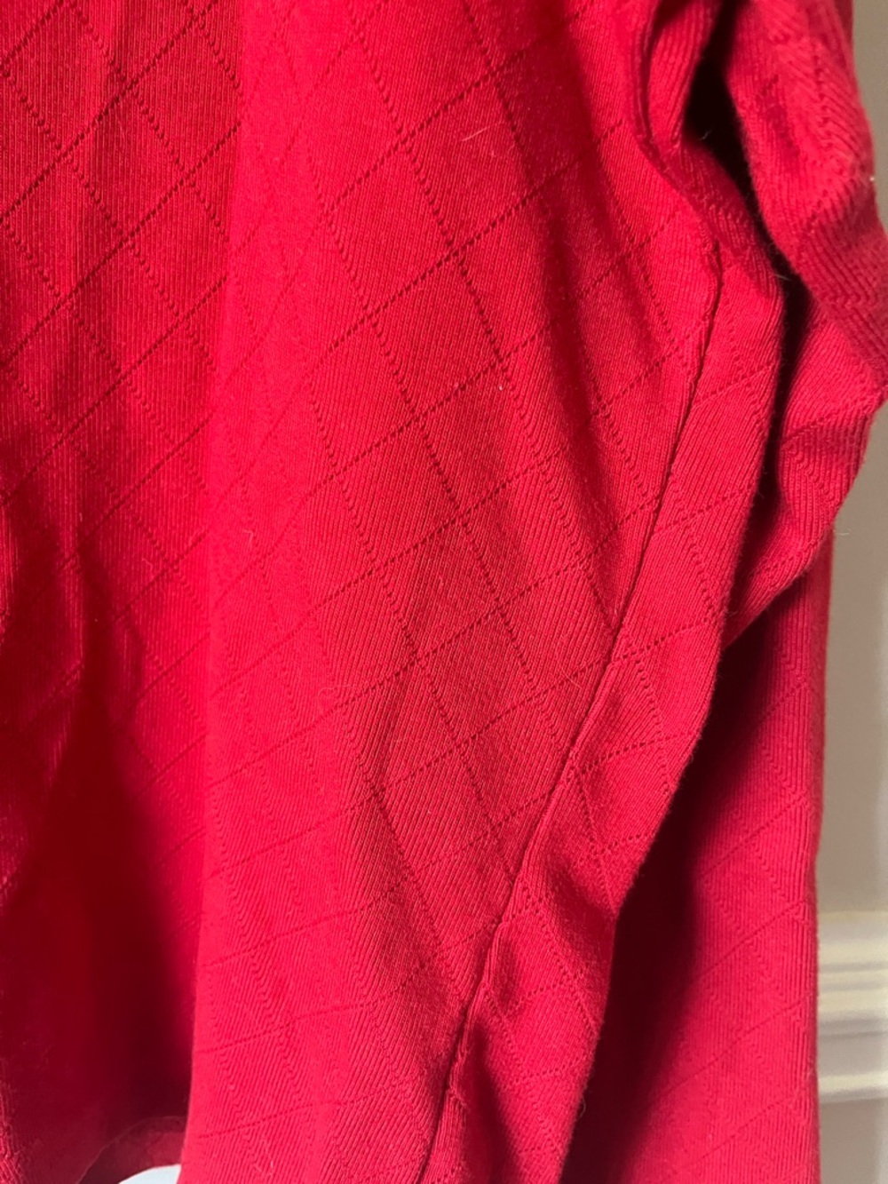 Vintage Liz Claiborne Gingham Scallop Edge Cotton Cardigan Sweater MP M - Picture 4 of 6